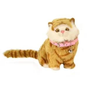 Cute Cat Collar Solid Faux Leather